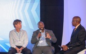 From Left, Sanergy Co-Founder David Aurbach, Sproxil CEO Ashif Gogo  and SAP East Africa MD Andrew Waititu during the SAP forum held at a Nairobi  Hotel